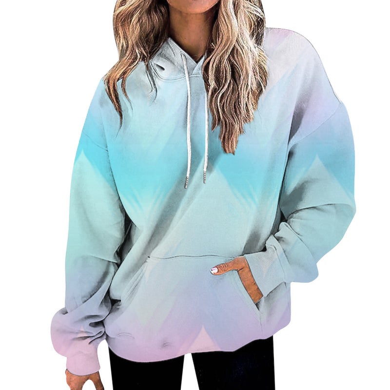 New Gradient Women'S Sweatshirt Cartoon Animation Star 3D Digital Printing Sweatshirt - Image 1